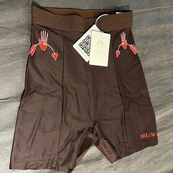 MARINE SERRE SSENSE EXCLUSIVE BROWN SPORT SHORTS